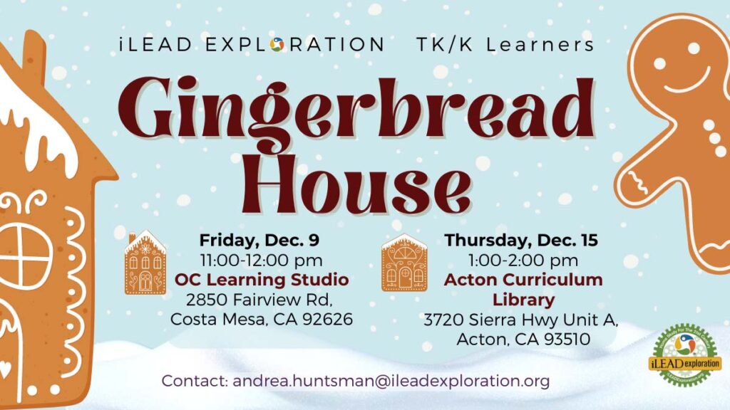 flyer for Gingerbread House making event